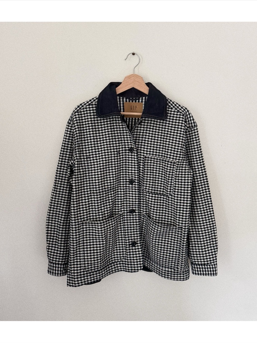 NWOT gap x dôen gingham denim jacket - Picture 1 of 4